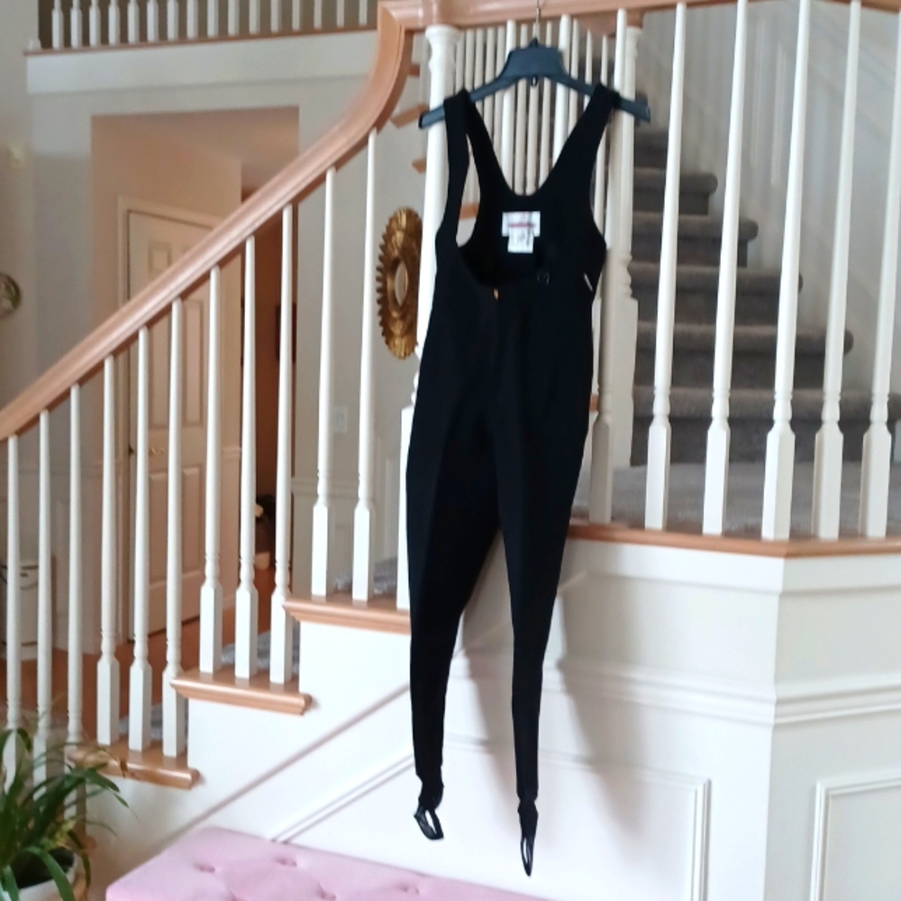 OBERMEYER Ladies Size 6 Black Jumpsuit, Vintage